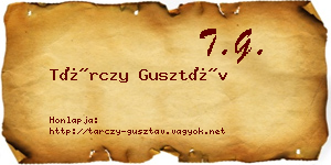 Tárczy Gusztáv névjegykártya